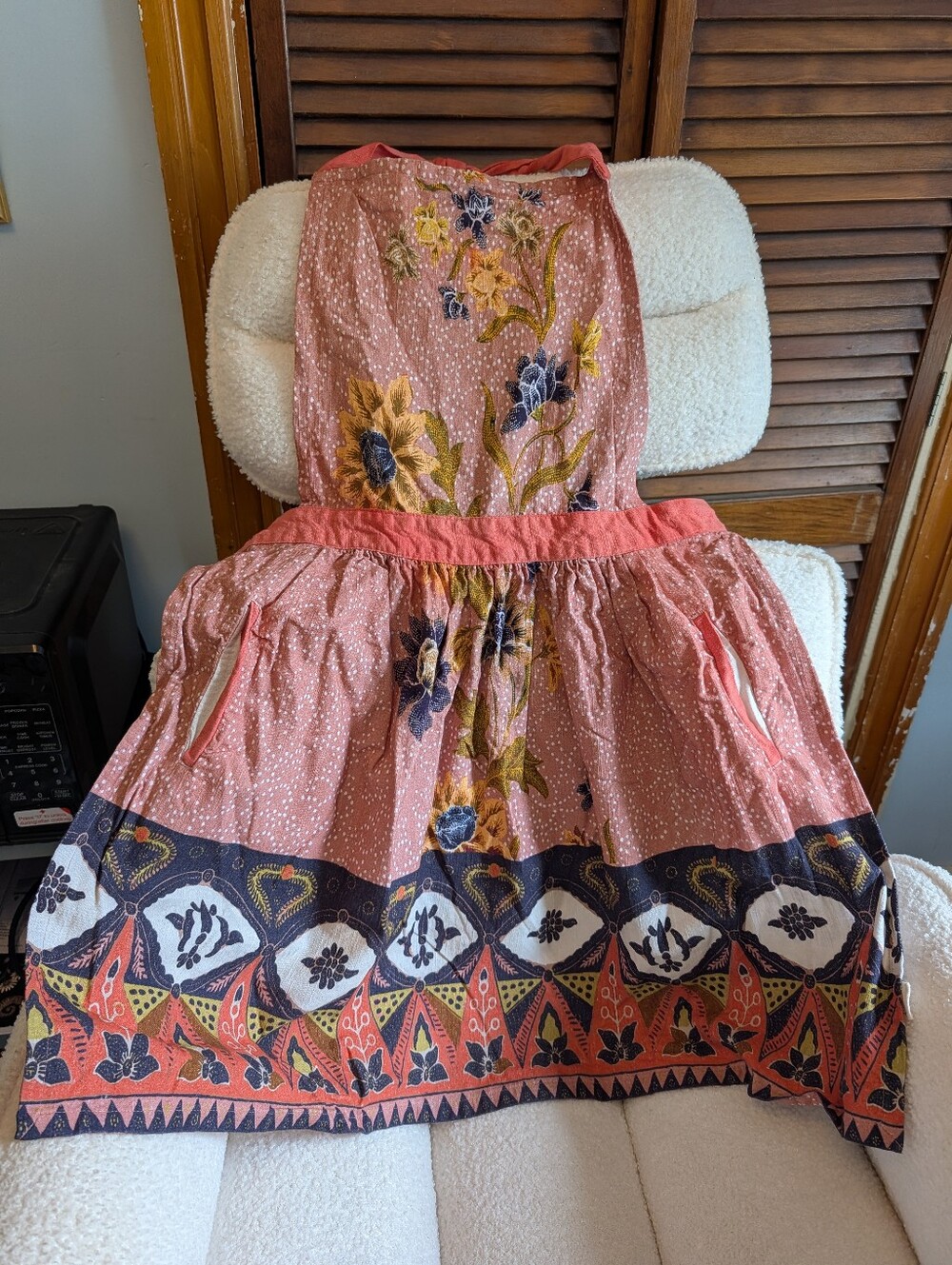 Kitchen Apron Flowers Boho Print